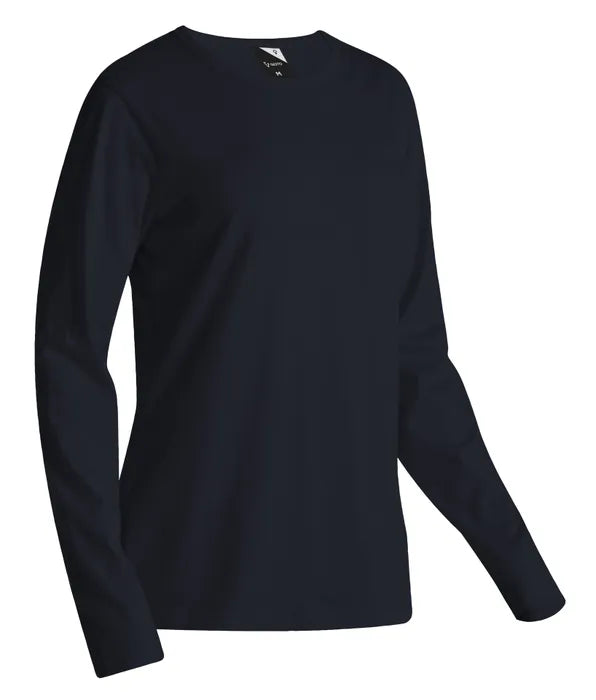 T-SHIRT LÅNGÄRM DAM MARIN