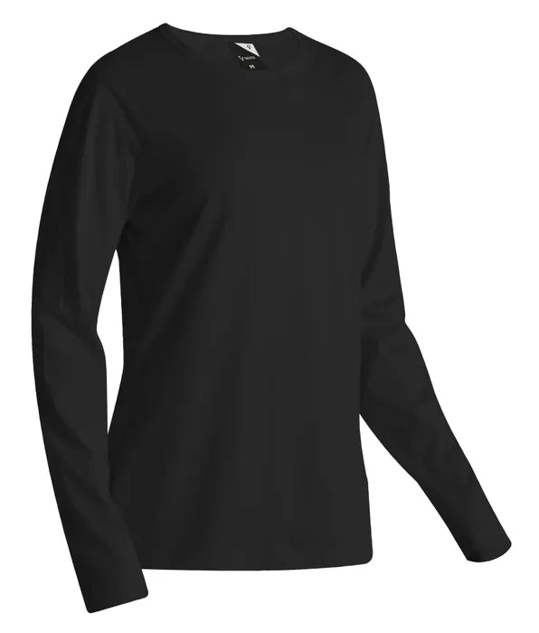 T-SHIRT LÅNGÄRM DAM SVART