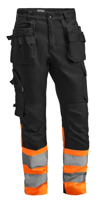 HANTVERKSBYXA STRETCH VS1 KLASS 1 SVART/ORANGE