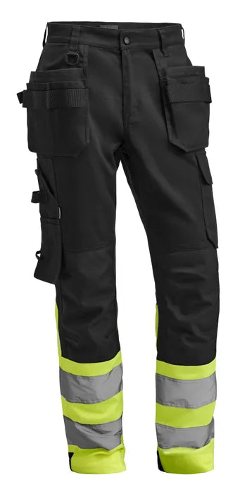 HANTVERKSBYXA STRETCH VS1 KLASS 1 SVART/GUL